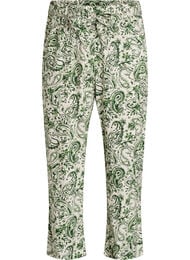 Viscose broek met hoge taille, Groen