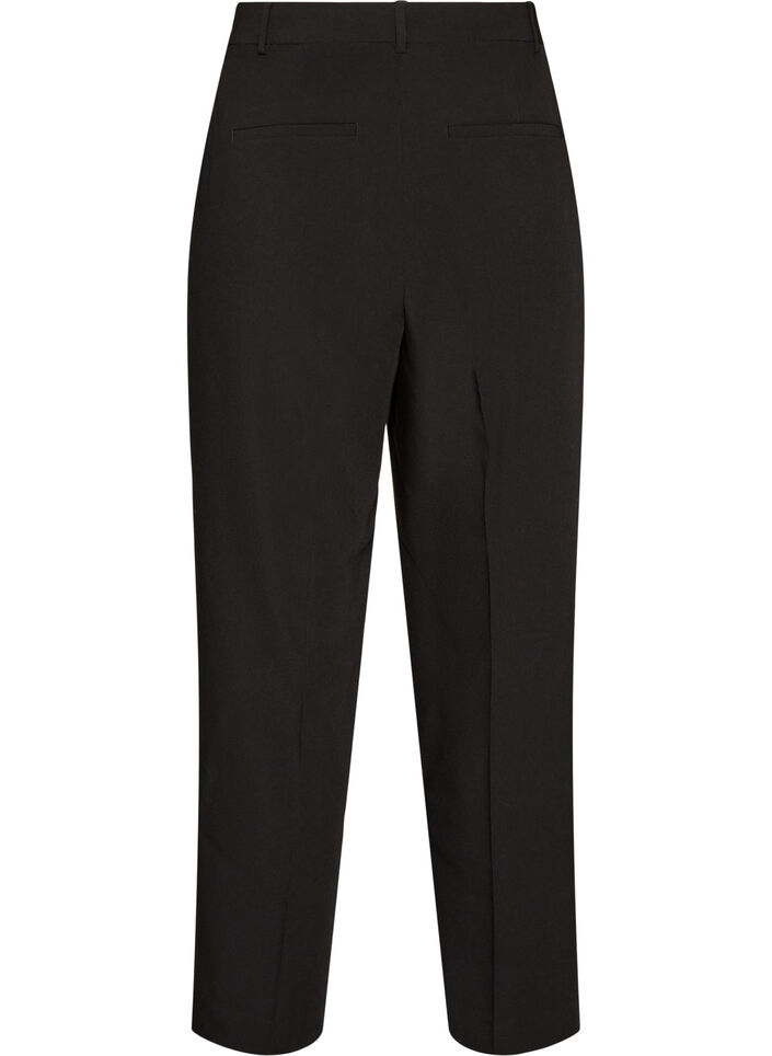 Op maat gemaakte broek met wijde pijpen en hoge taille, Zwart, Packshot image number 1
