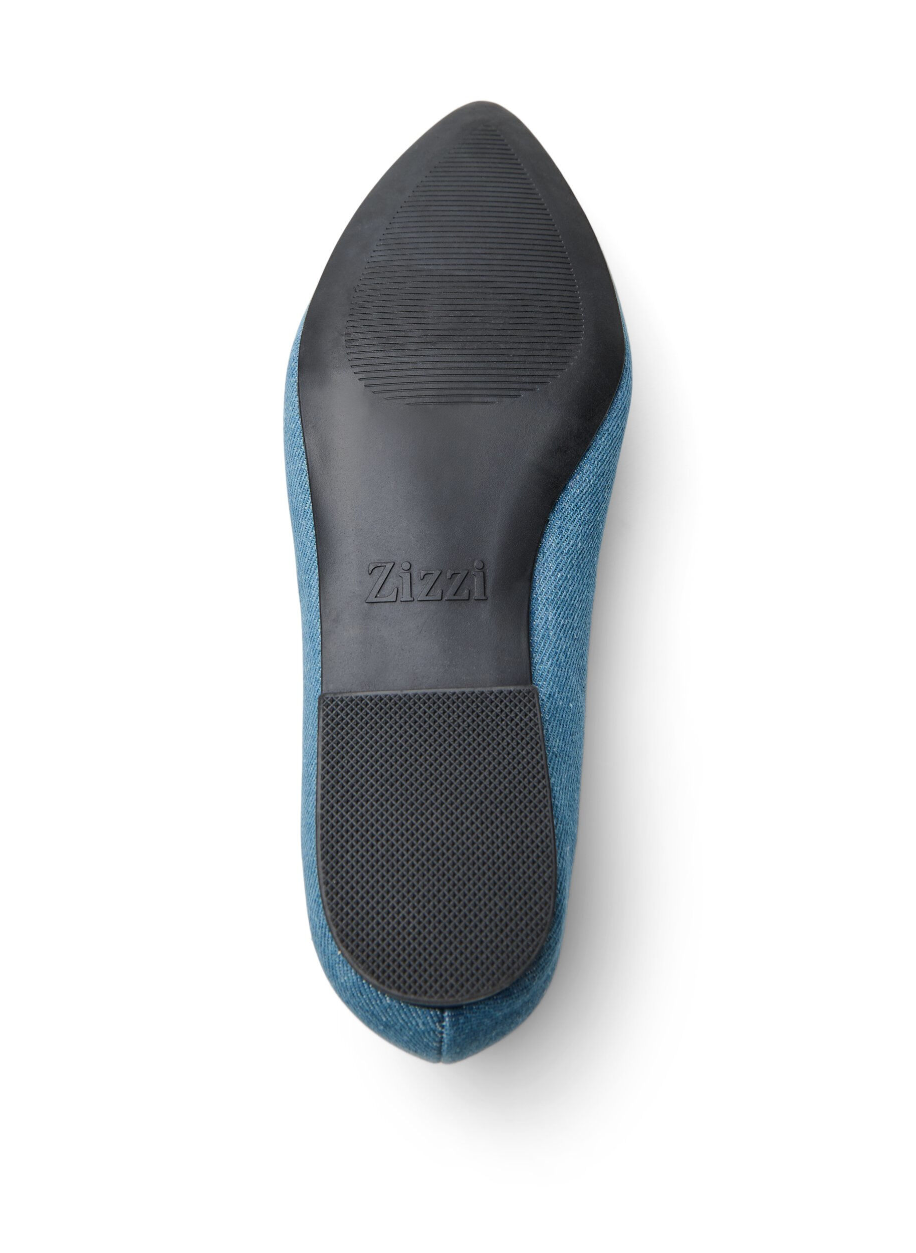 Zizzi Ballerina flats met vetersluiting, Blauw, Packshot image number 4