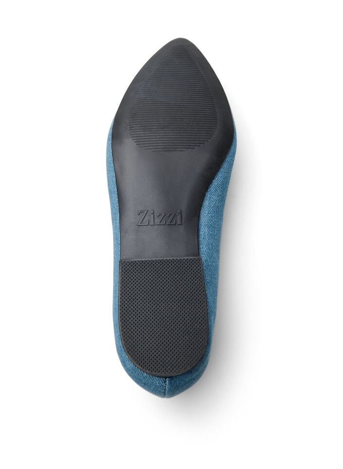 Ballerina flats met vetersluiting, Blauw, Packshot image number 4