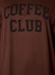 Hoodie met een terry tekstmotief, Bruin, Packshot image number 2