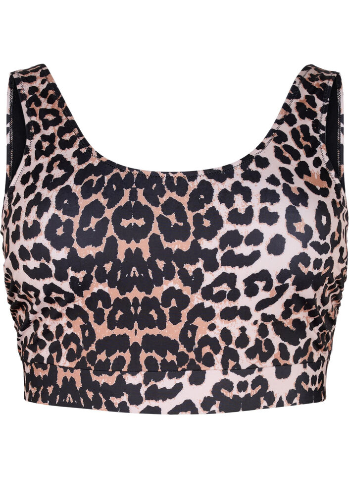 Bikinitop met print en ronde hals, Leo, Packshot image number 0