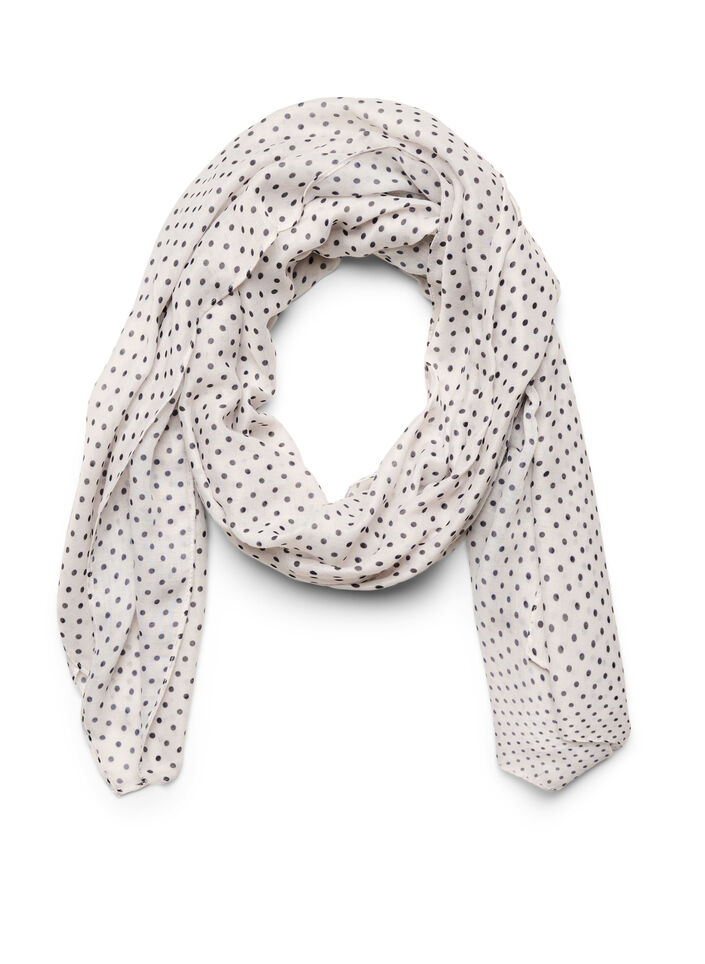 Lange sjaal met patroon, Vanille, Packshot image number 0
