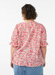 Katoenen blouse met vierkante halslijn, Rood, Model image number 2