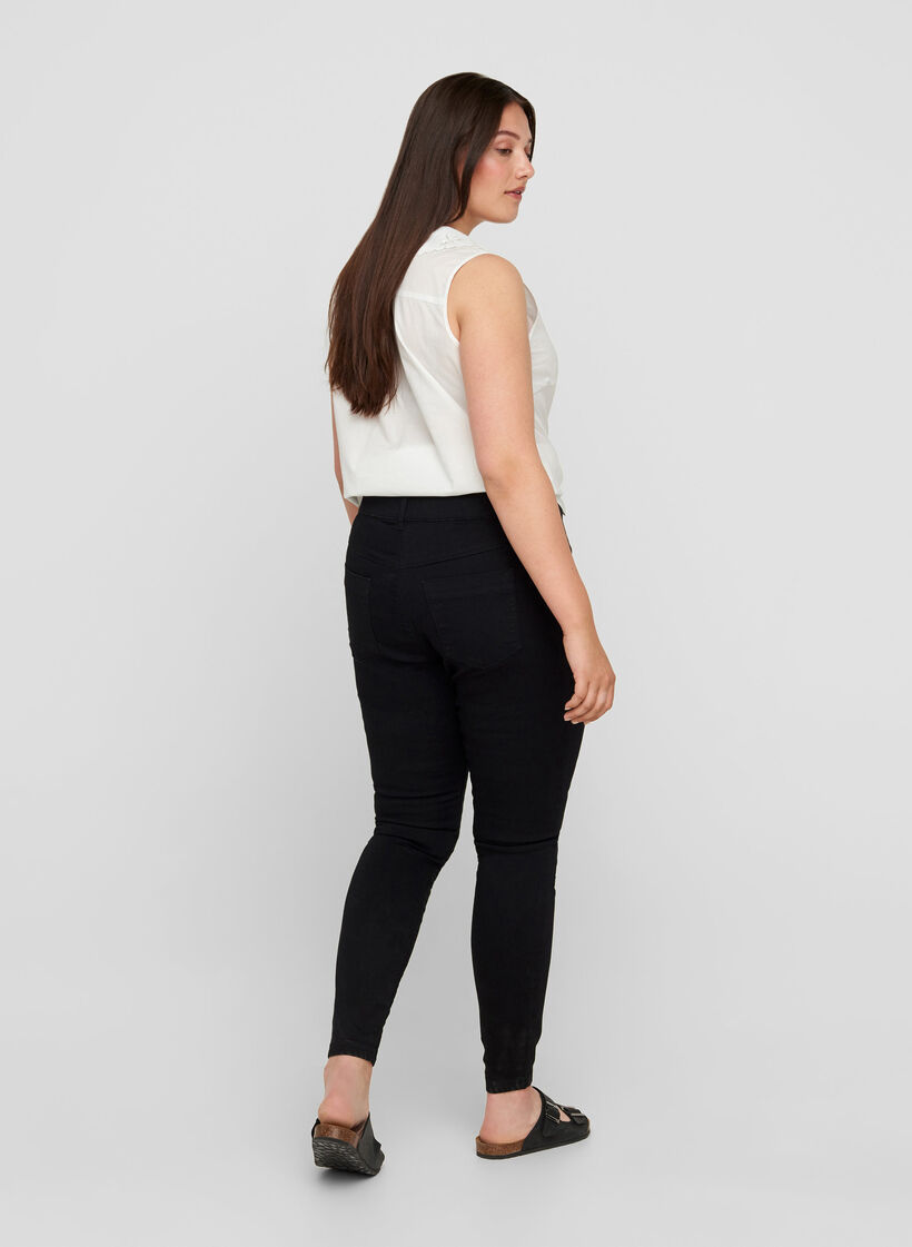 Jeggings in katoenmix, Black, Model image number 1