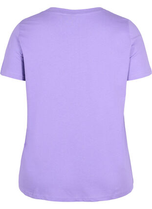 Katoenen t-shirt met print , Paisley Purple TEXT, Packshot image number 1