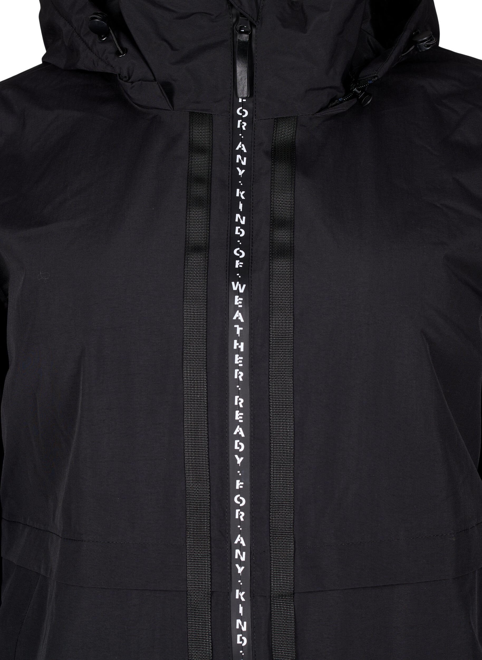 Zizzi Functionele parka met reflecterende details, Black, Packshot image number 2