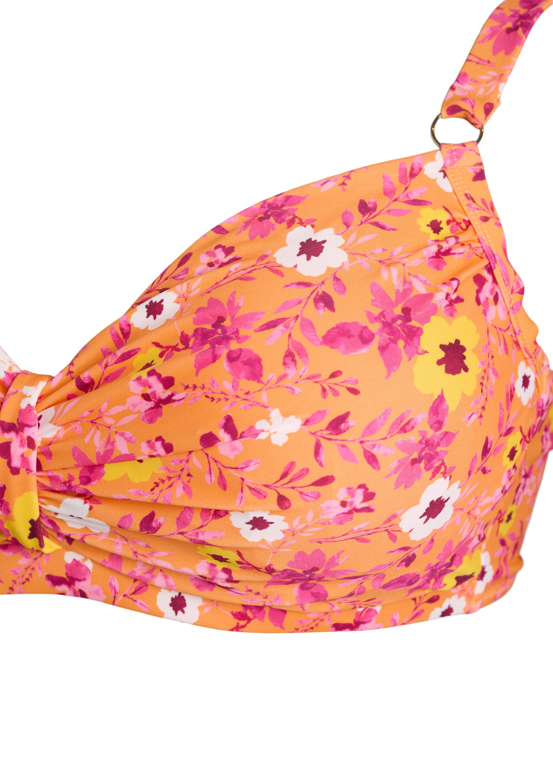 Zizzi Bikinitop met beugel en patroon, Oranje, Packshot image number 2