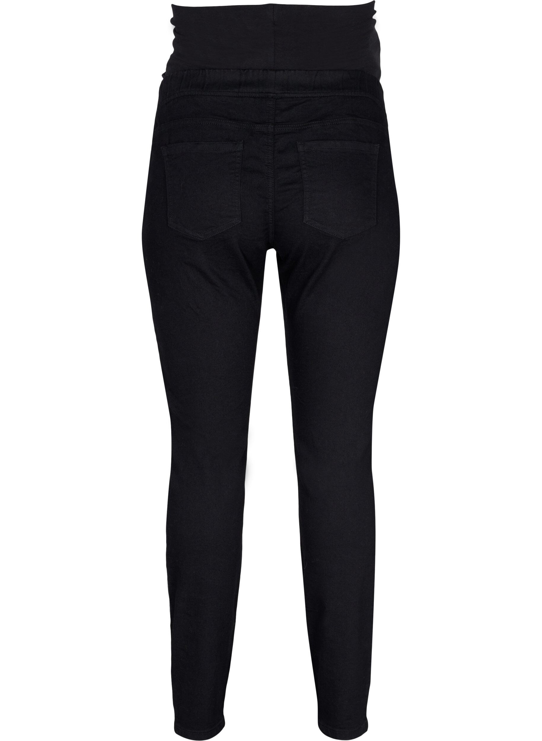 Zizzi Zwangerschapsjeggings met achterzakken, Zwart, Packshot image number 1