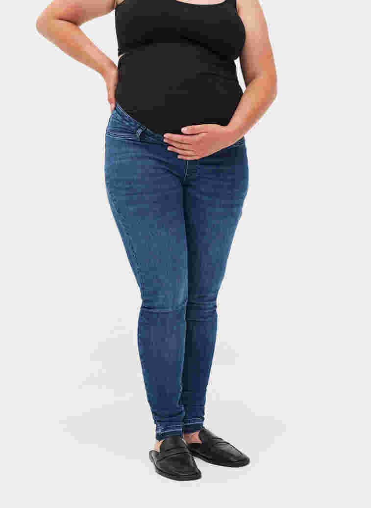 Zwangerschapsjeans Amy, Blue denim, Model image number 2