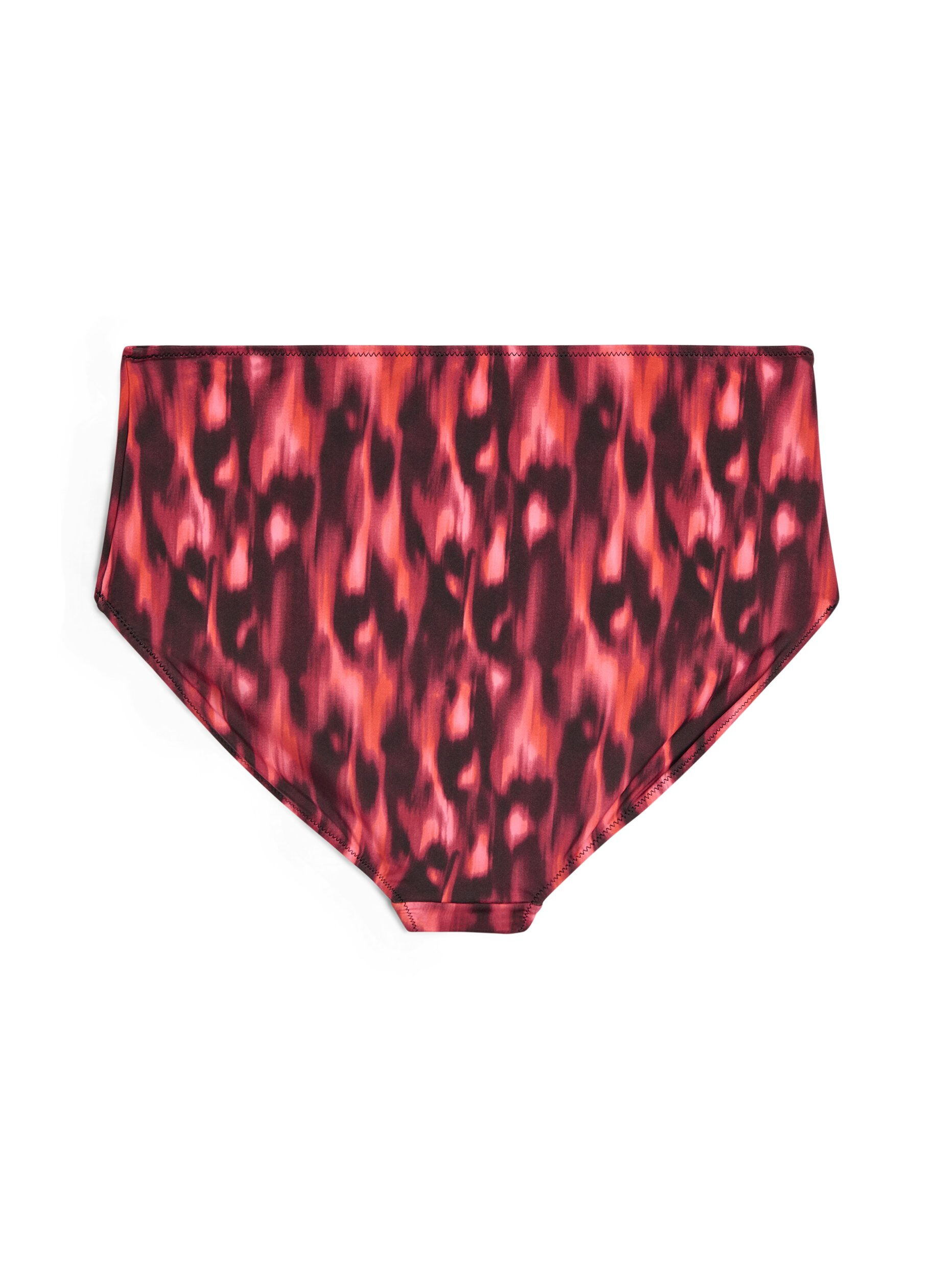 Zizzi Bikinibroekje met print en hoge taille, Rood, Packshot image number 1