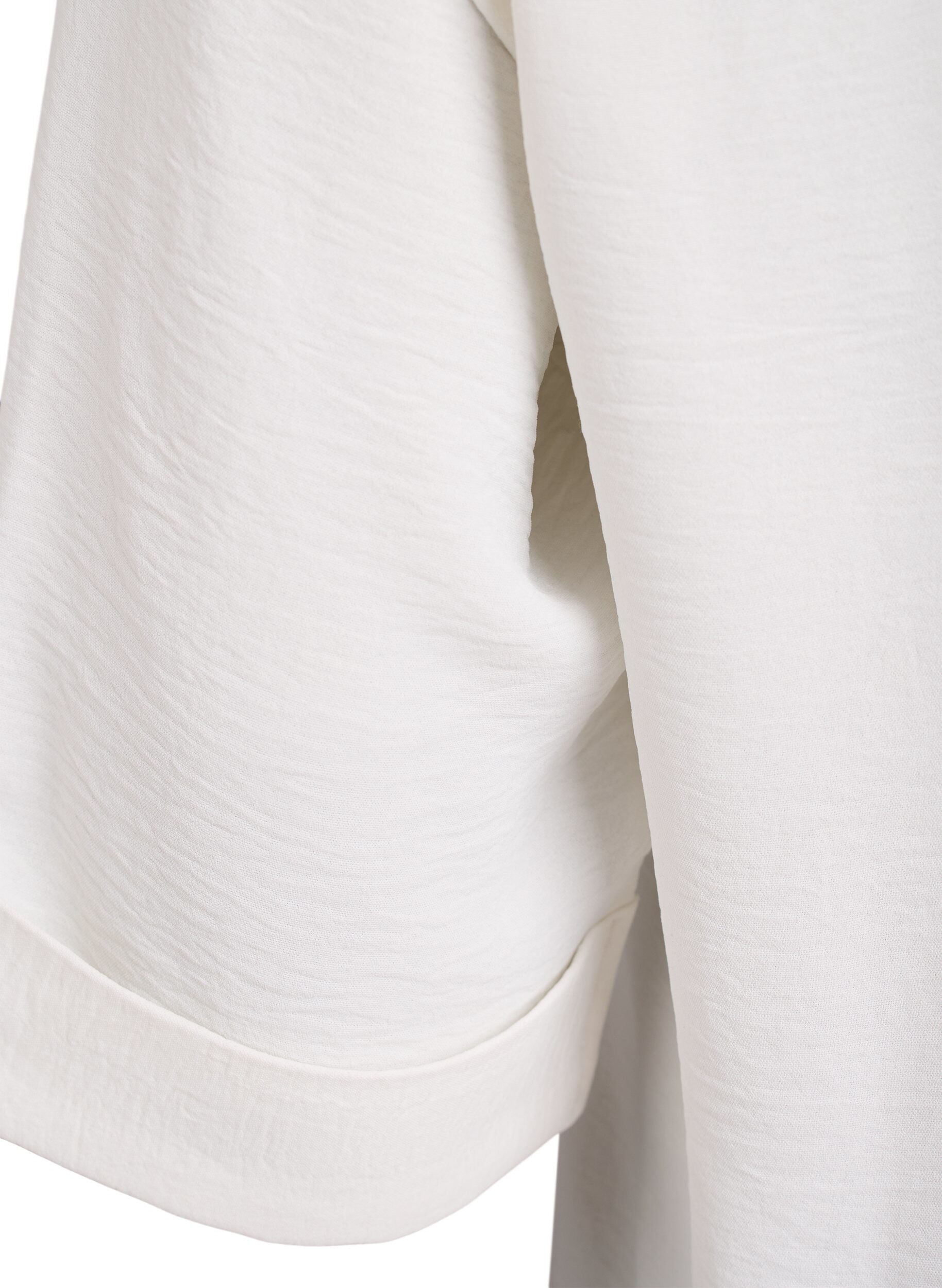 Zizzi FLASH - Shirt met 3/4 mouwen en borstzakken, Vanille, Packshot image number 3