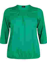 Katoenen blouse met 3/4 mouwen, Jolly Green