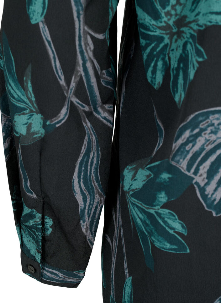 FLASH - Blouse met lange mouwen en print, Black Scarab Flower, Packshot image number 3
