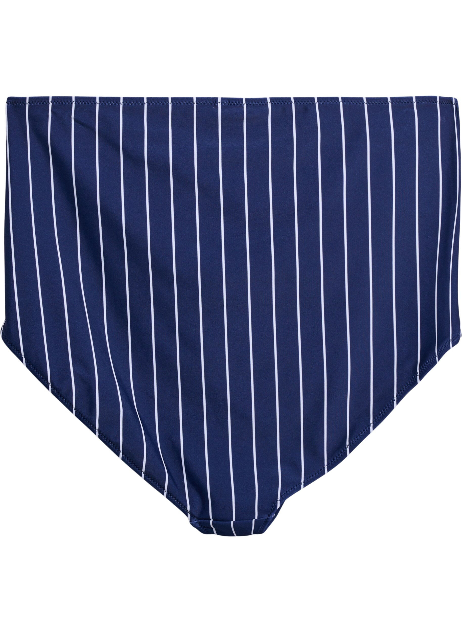 Zizzi Bikinibroekje met print en een hoge taille, Blauw, Packshot image number 1