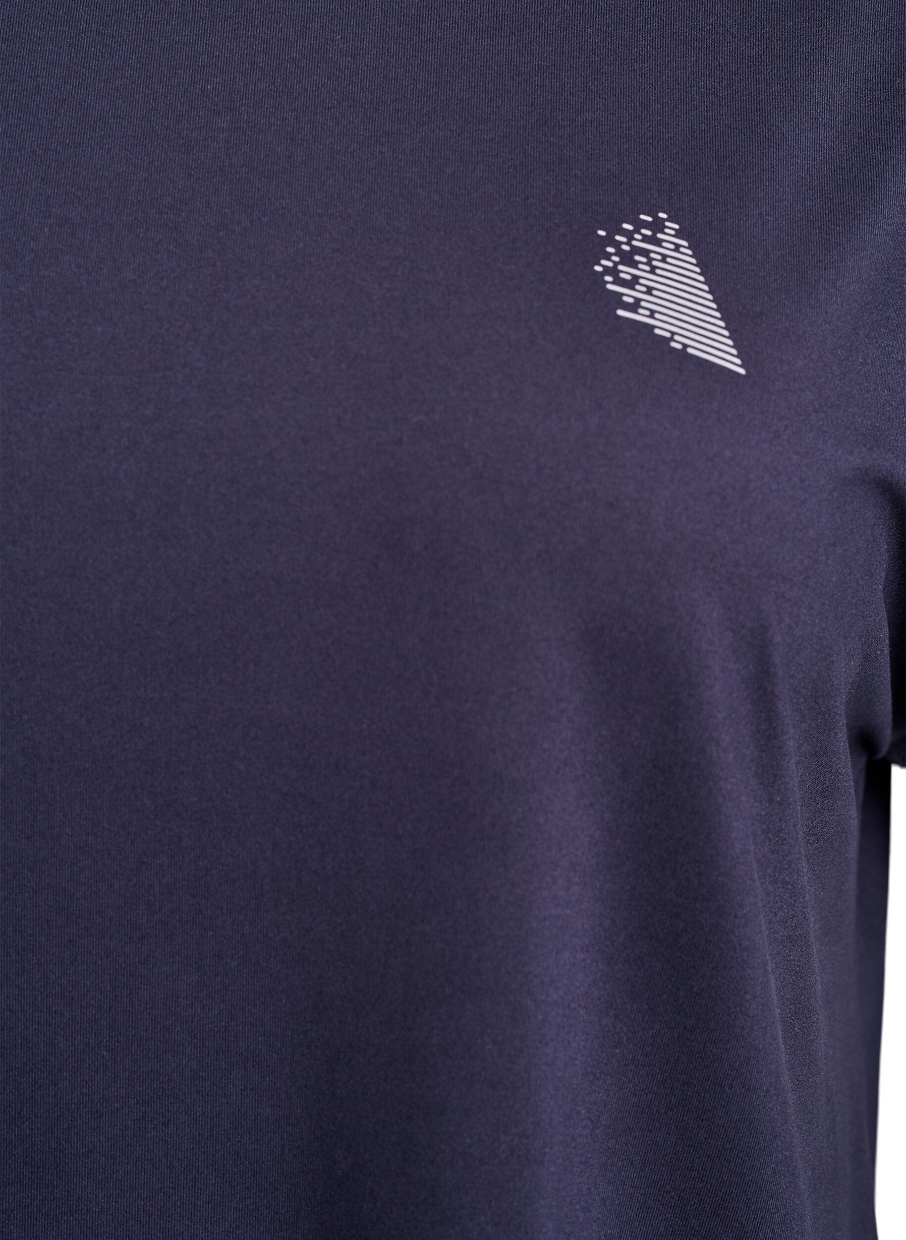 ZizziEffen gekleurd trainingsshirt, Blauw, Packshot image number 2
