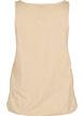 Katoenen top met elastiek in de onderkant en effen kleur, Humus, Packshot image number 1