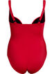 Gewatteerd badpak met draperie, Rood, Packshot image number 1