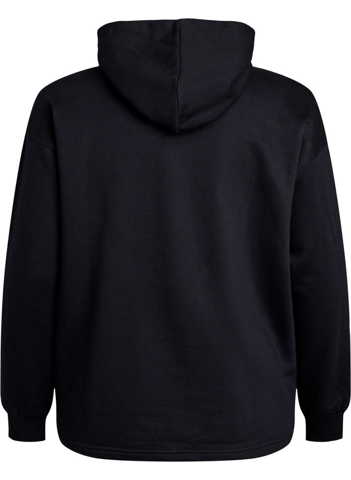 Sweatshirt met capuchon, Black, Packshot image number 1