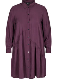 Blouse jurk in effen kleur met a-lijn, Plum Perfect