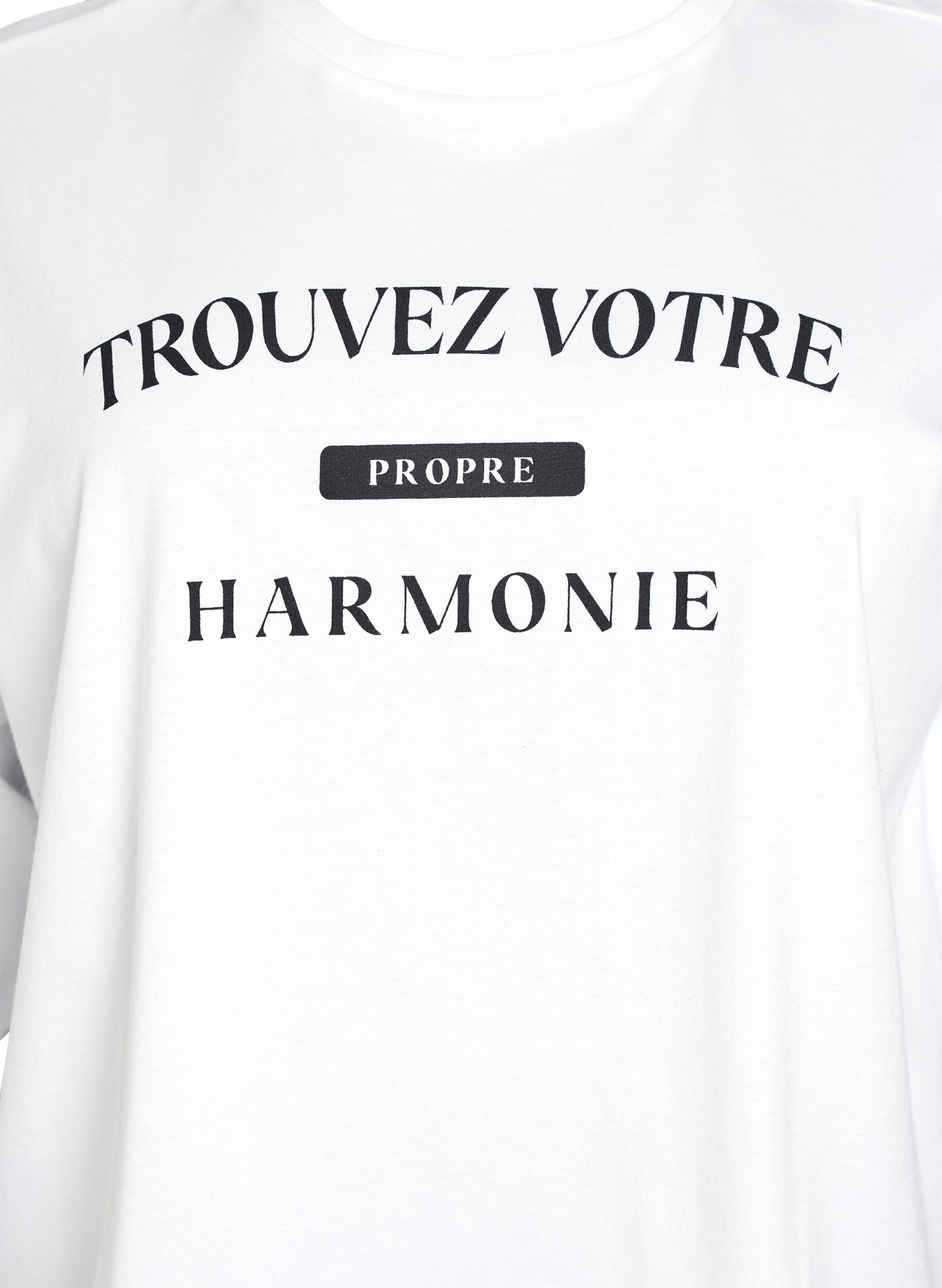 Zizzi Kort T-shirt met een losse pasvorm, Wit, Packshot image number 2