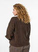 Vest van ribtricot met knopen, Bruin, Model image number 2