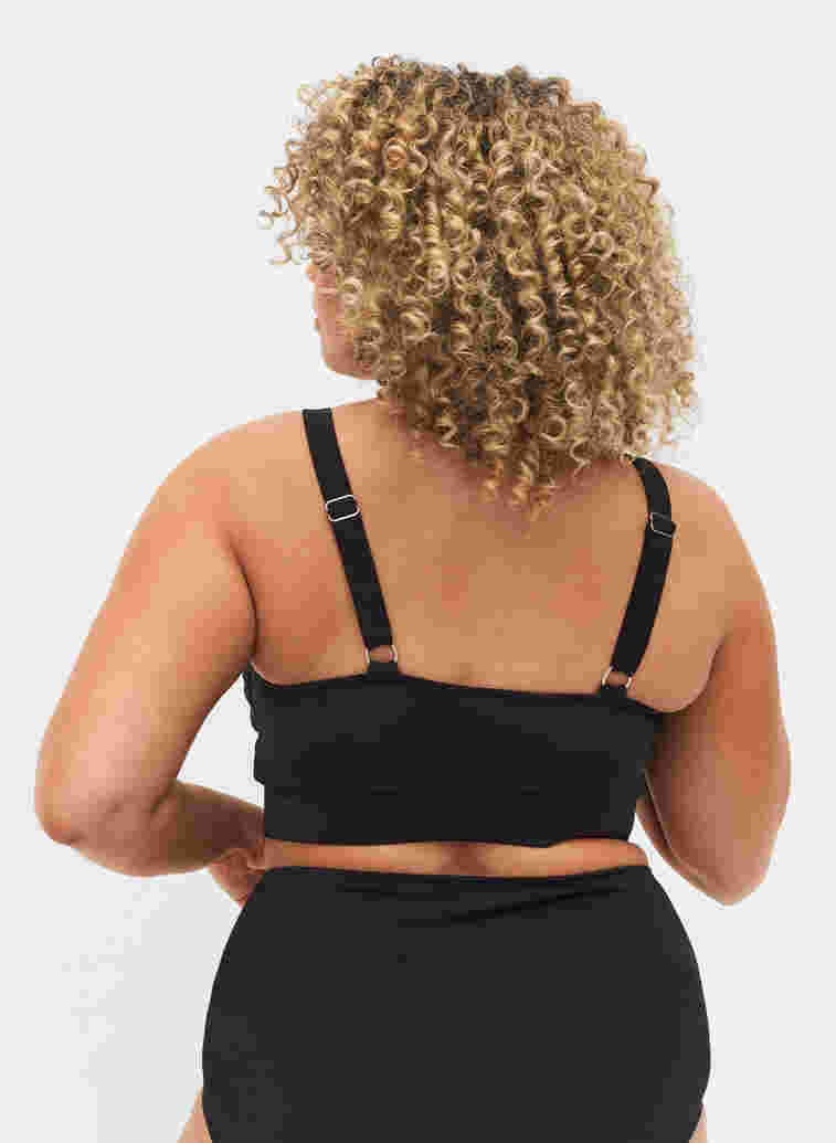 Bikini top met verstelbare schouderbandjes, Black, Model image number 1