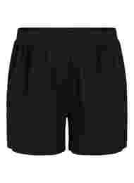 Losse pyjama shorts van katoenmix, Black
