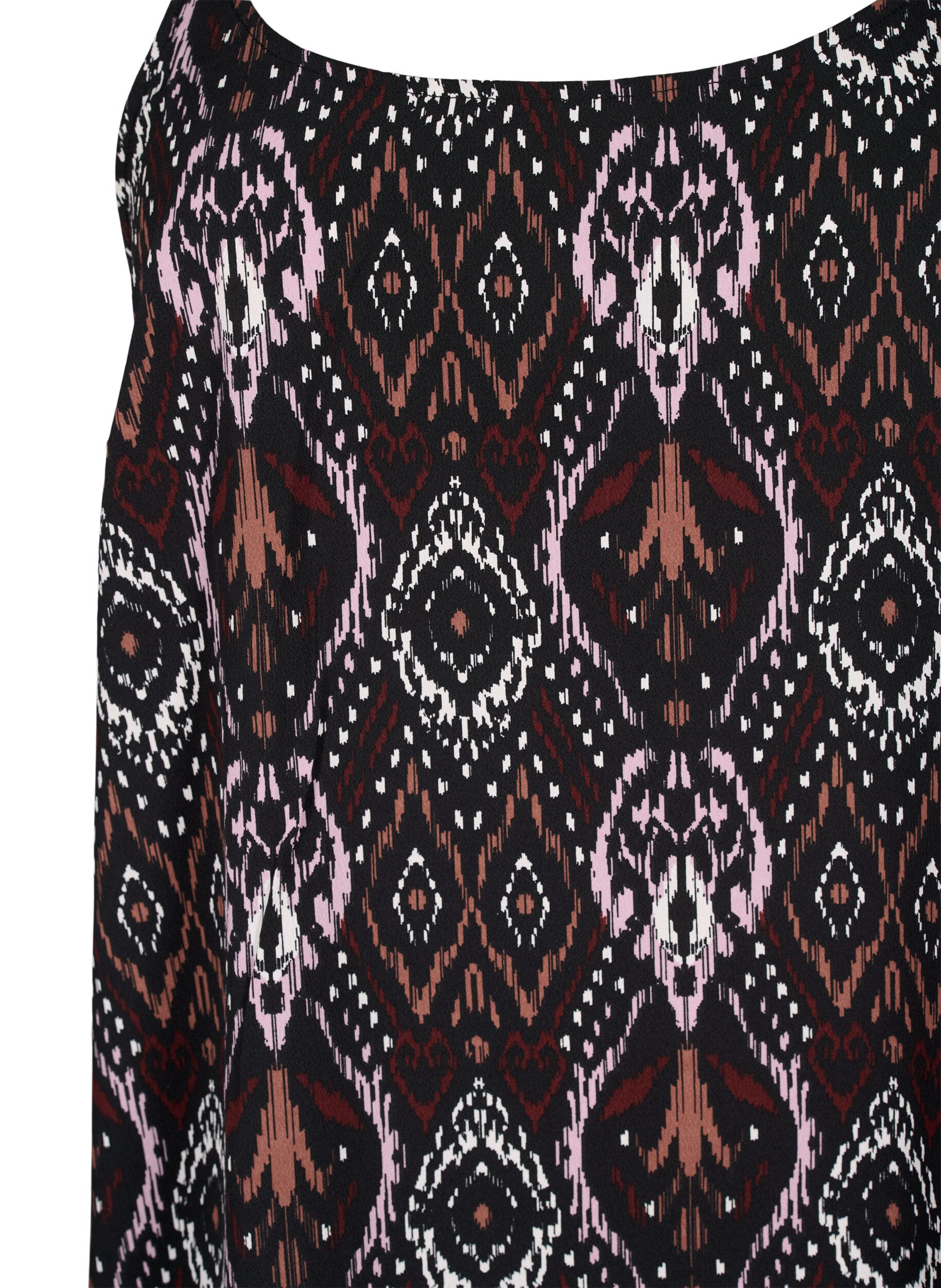Zizzi FLASH - Top met print, Black Rose Ethnic, Packshot image number 2