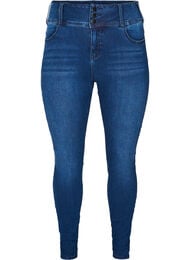 Super slim Bea jeans met extra hoge taille, Blue denim