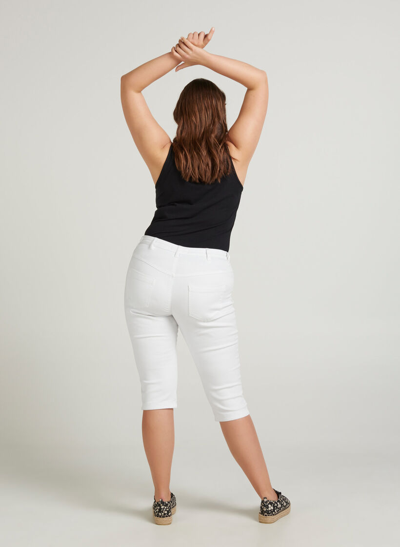 Slim fit Emily capri jeans, Wit, Model image number 2