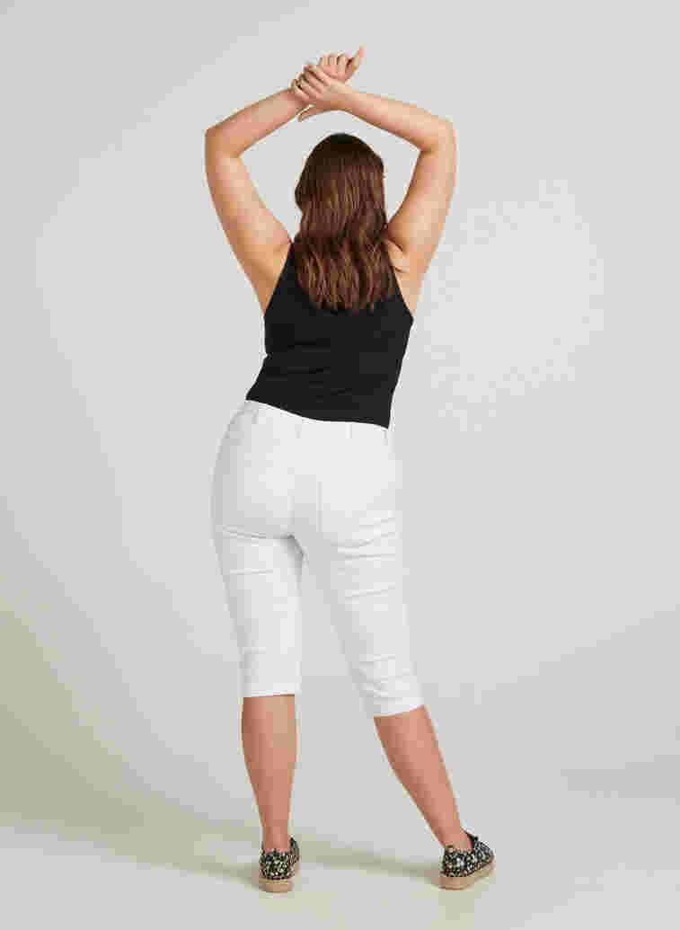 Slim fit Emily capri jeans, Bright White, Model image number 1