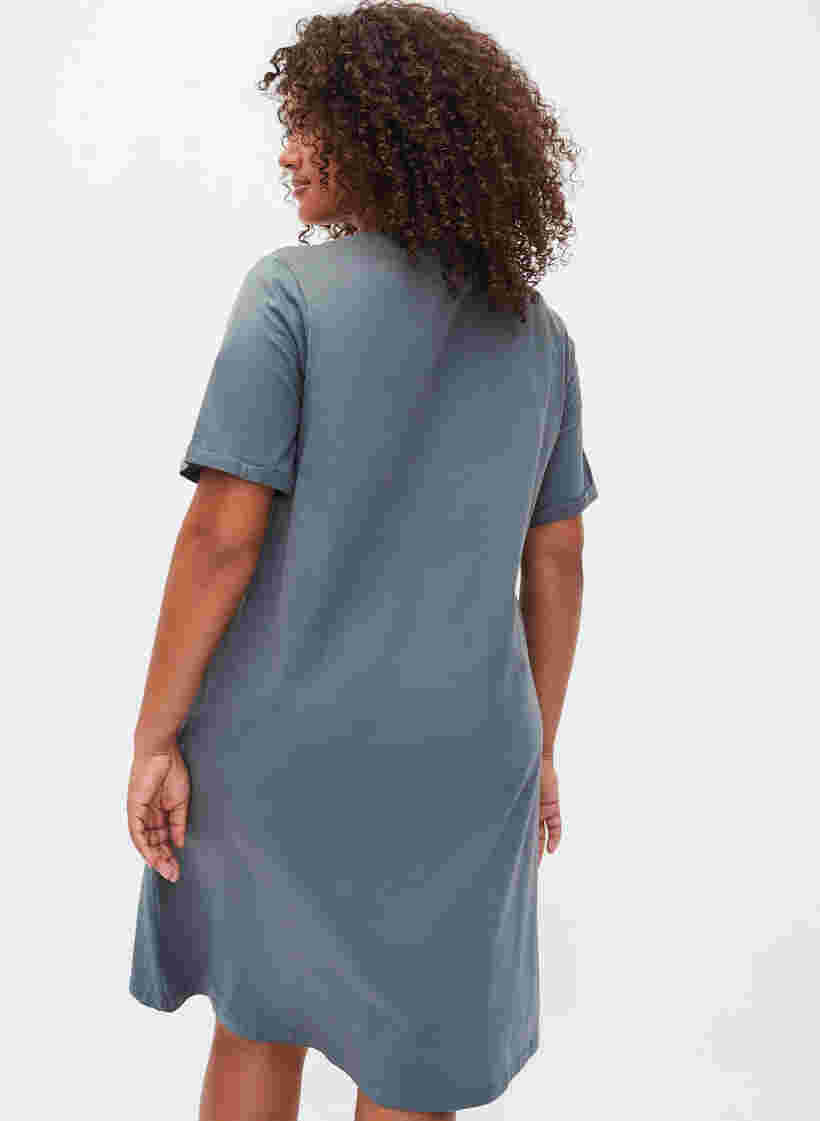 Katoenen nachthemd met korte mouwen en print, Balsam W. Everybody, Model image number 1