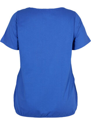 Katoenen t-shirt met korte mouwen, Dazzling Blue, Packshot image number 1