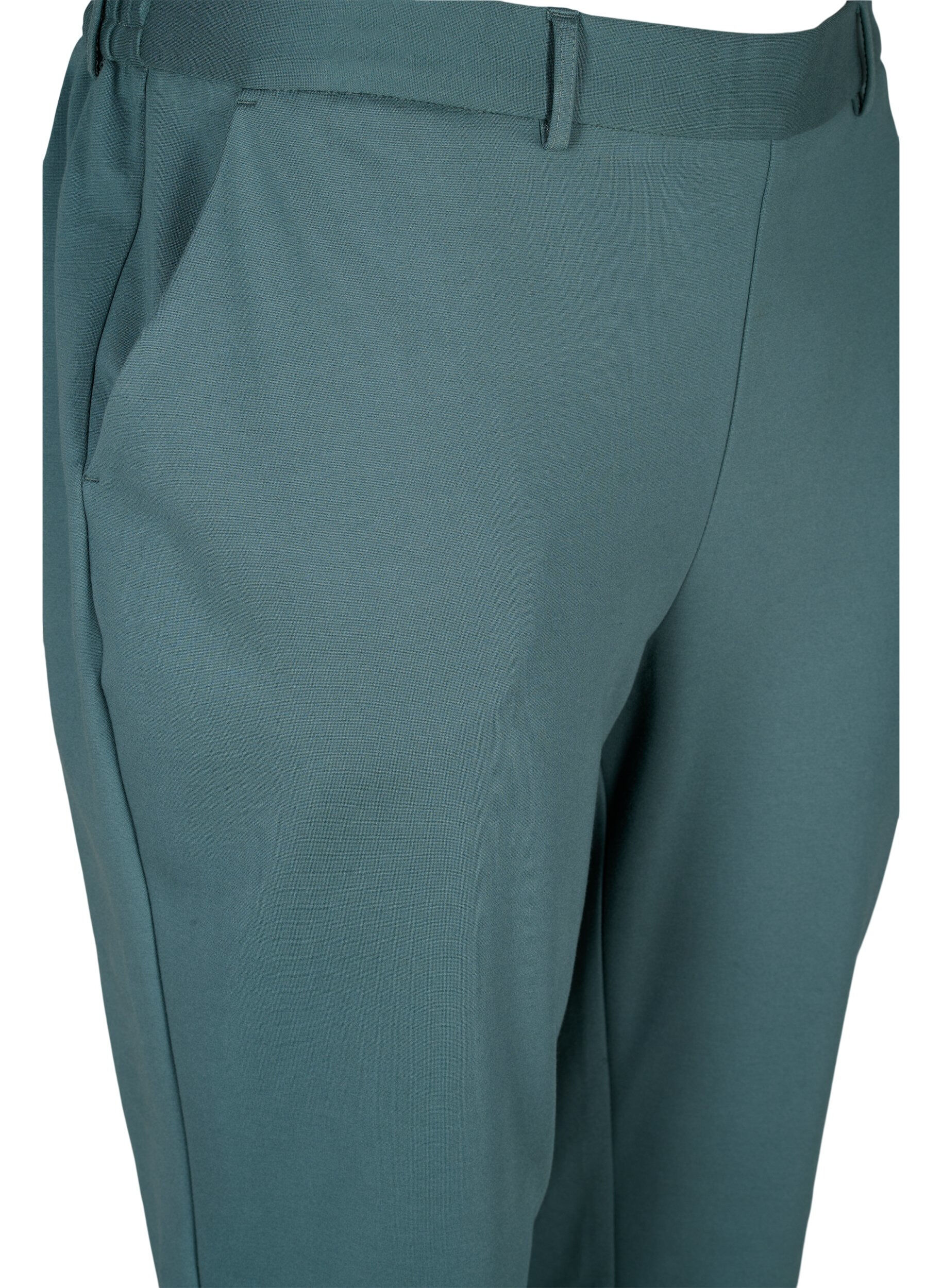 Zizzi Cropped broek met zakken, Silver Pine, Packshot image number 2