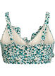 Bloemen bikinitop met ruches, Groen, Packshot image number 1