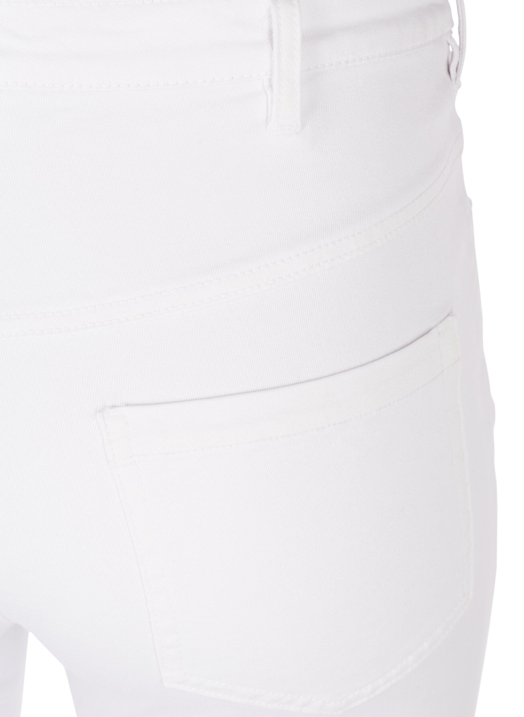 Zizzi Super slim Amy jeans met hoge taille, White, Packshot image number 3