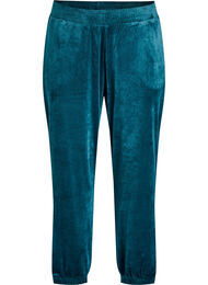 Losvallende fluwelen broek, Groen