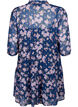 Tuniek met bloemenprint en lurex, Blue Small Fl. AOP, Packshot image number 1
