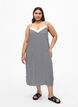 FLASH - Gestreepte bandjesjurk van viscose, Black White Stripe, Model image number 0