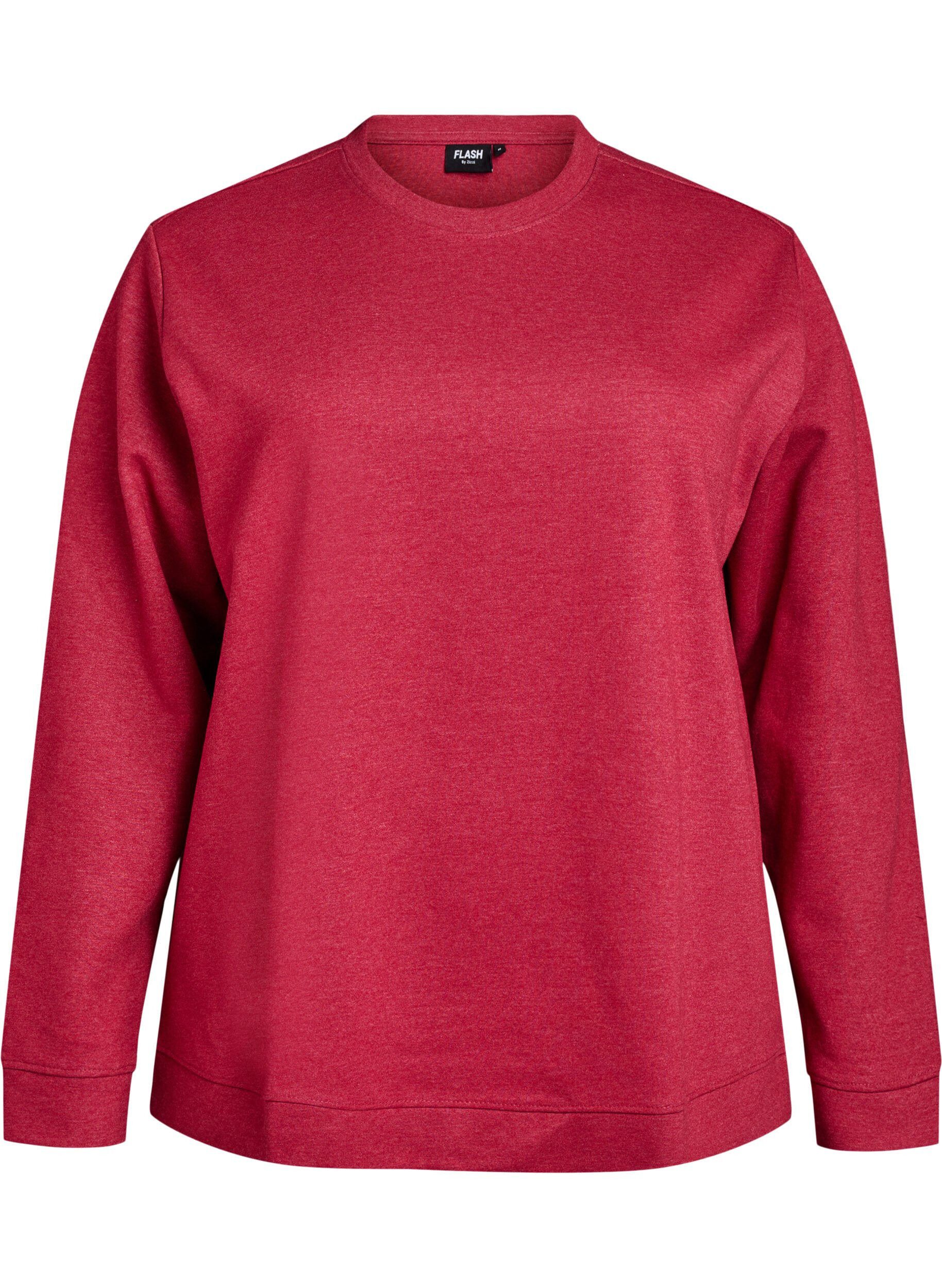 ZizziSweatshirt met ronde hals, Rood, Packshot image number 0