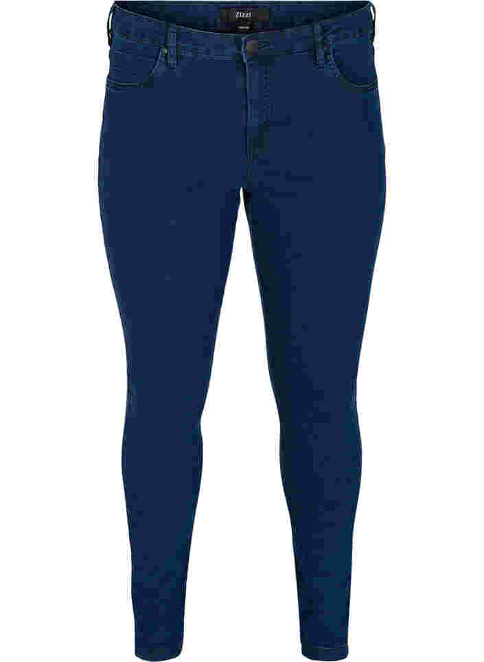 super slim fit Amy jeans met hoge taille, Dark blue
