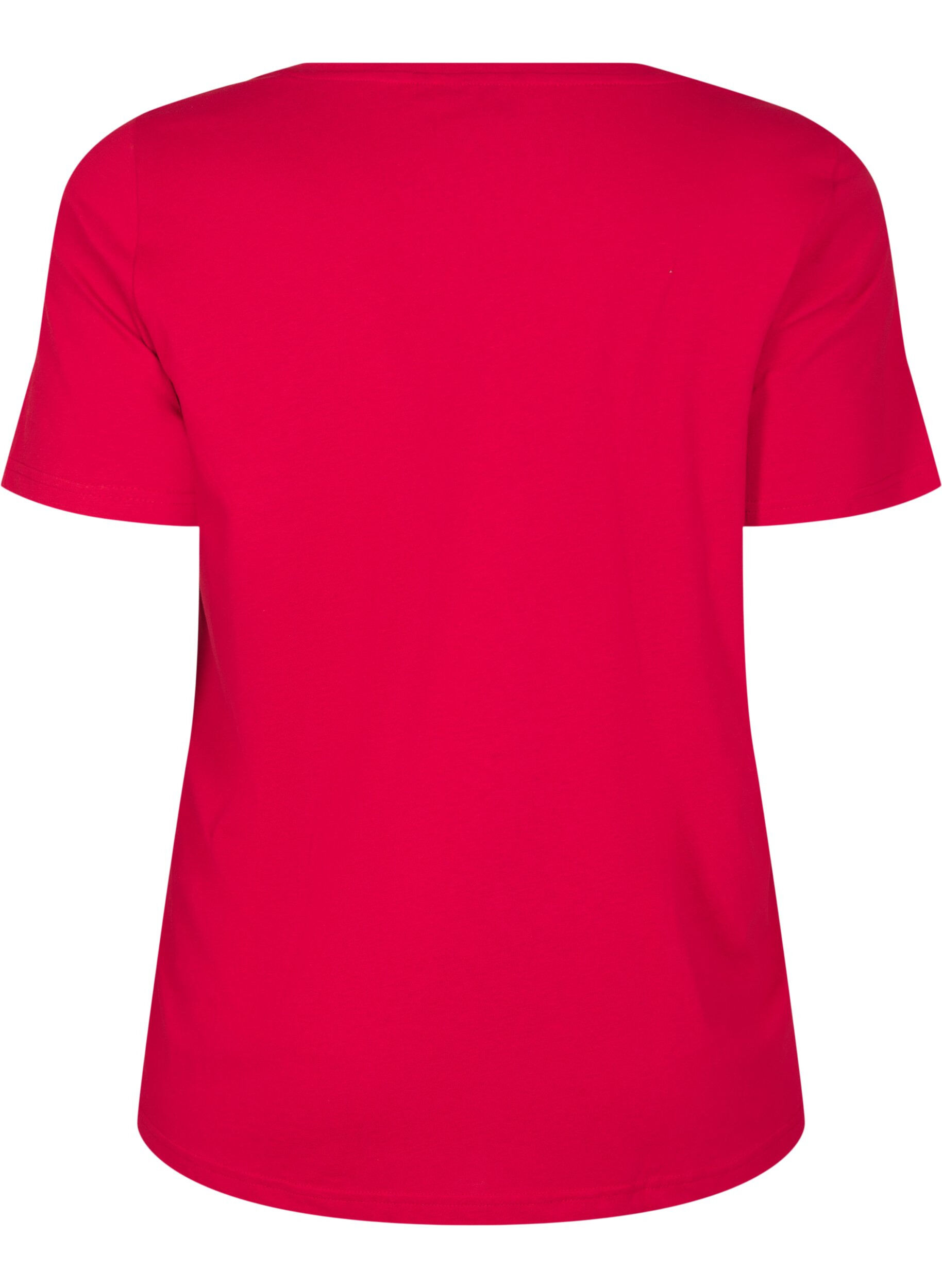 Zizzi FLASH - T-shirt met motief, Rood, Packshot image number 1