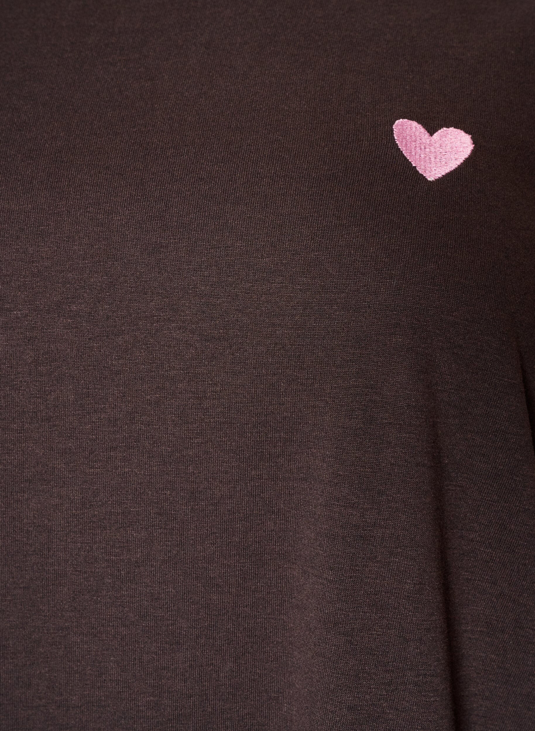 ZizziT-shirt met print, Bruin, Packshot image number 2