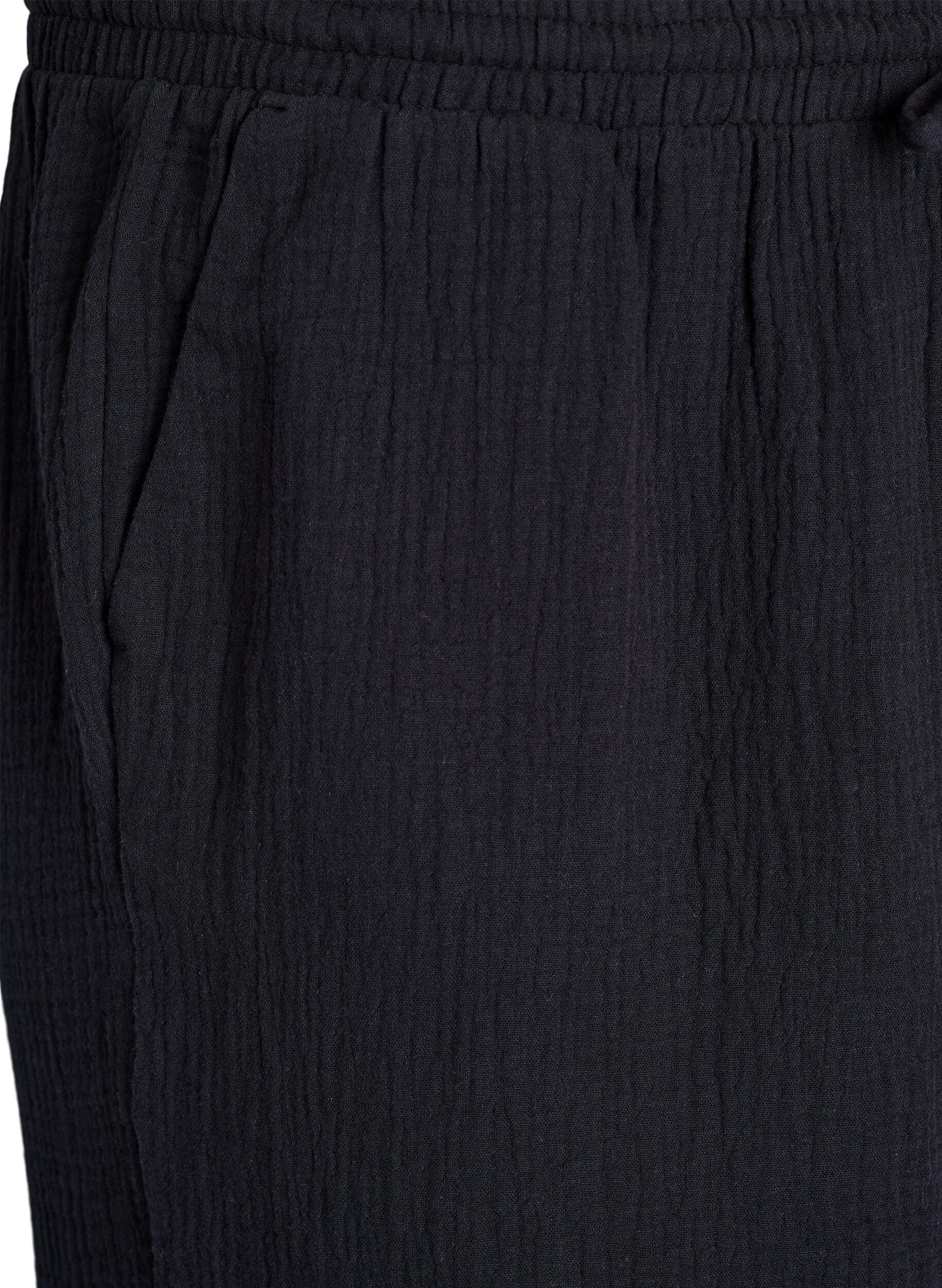 ZizziCulotte broek met een hoge taille, Zwart, Packshot image number 2