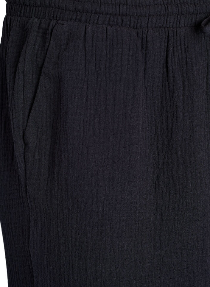 Culotte broek met een hoge taille, Zwart, Packshot image number 2