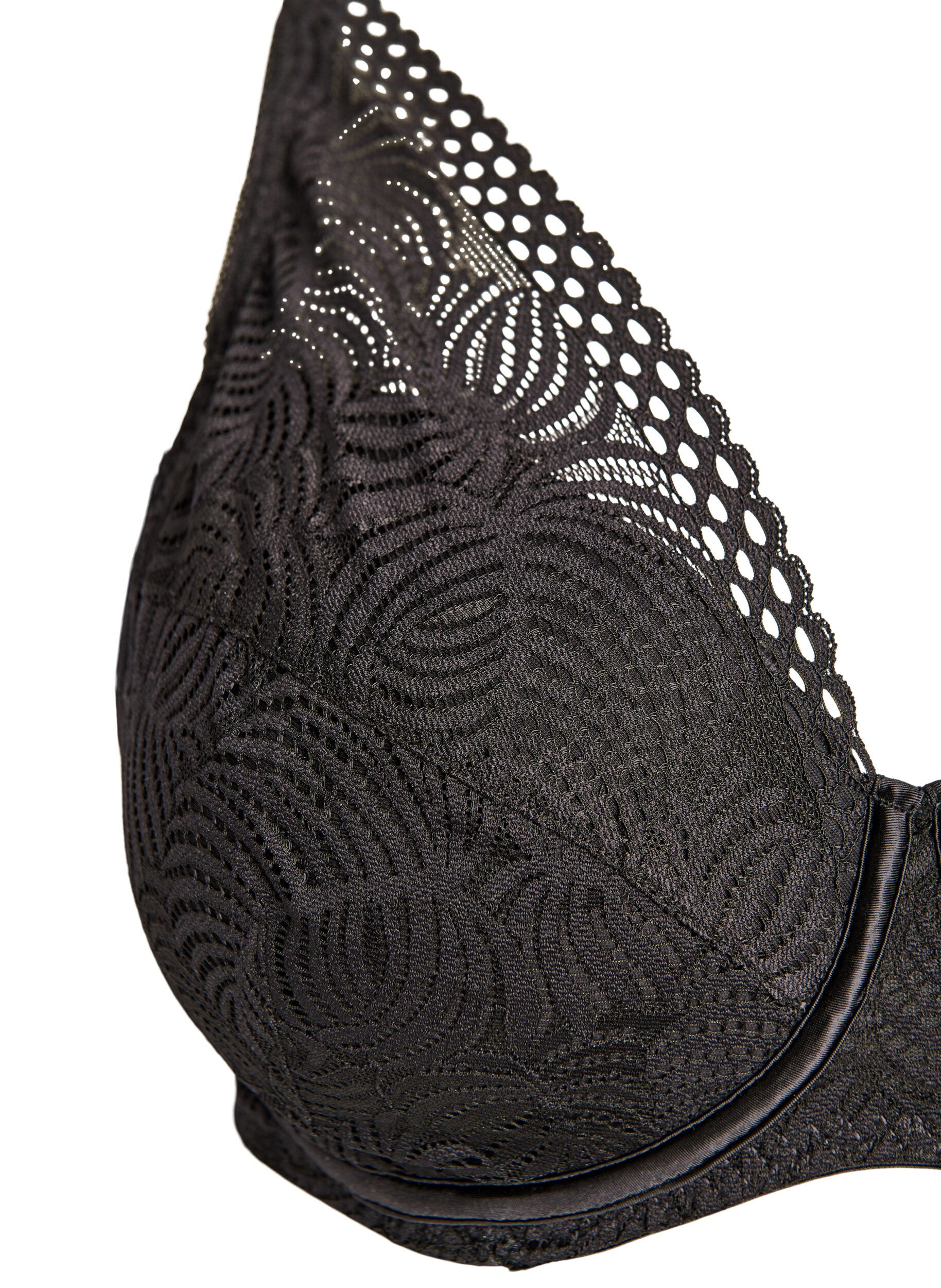 ZizziKanten beha met gewatteerde cups, Zwart, Packshot image number 2