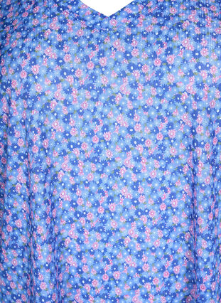 FLASH - Bedrukt t-shirt met v-hals, Blue Rose Ditsy, Packshot image number 2