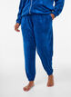 Velours broek met ingebosd patroon, Blauw, Model image number 2