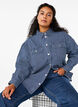 Gestreept denim overhemd met borstzakken, Blue Denim Stripe, Model image number 2